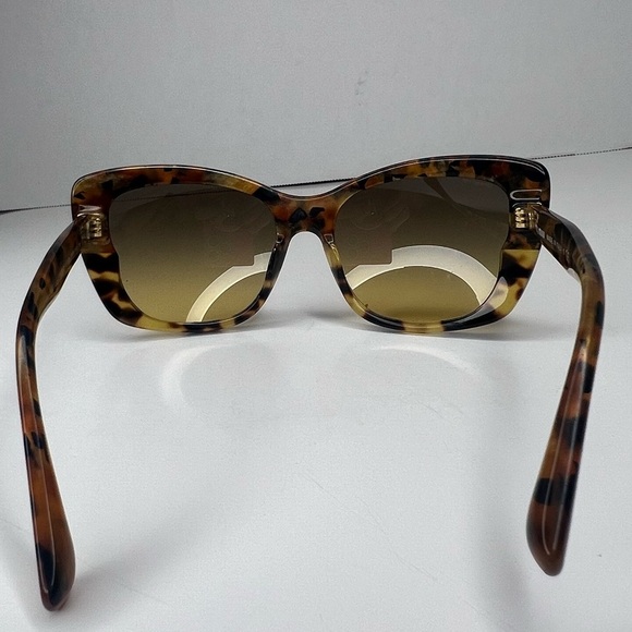 Miu Miu Womens Brown Tortoise Shell Metallic Square Lens Sunglasses | PRELOVED🤎 - Picture 11 of 15